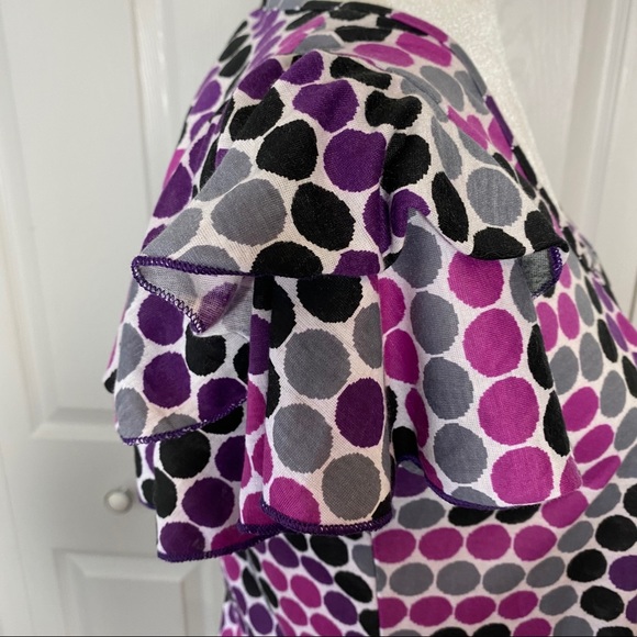 🔥SOLD🔥 Rue 21 Polka Dot Tunic Shirt or Tunic L - Picture 4 of 16